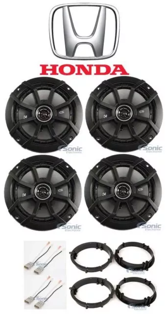 Kicker 6.5" Factory Door+Panel Speaker Replacement kit For 2001-05 Honda Civic