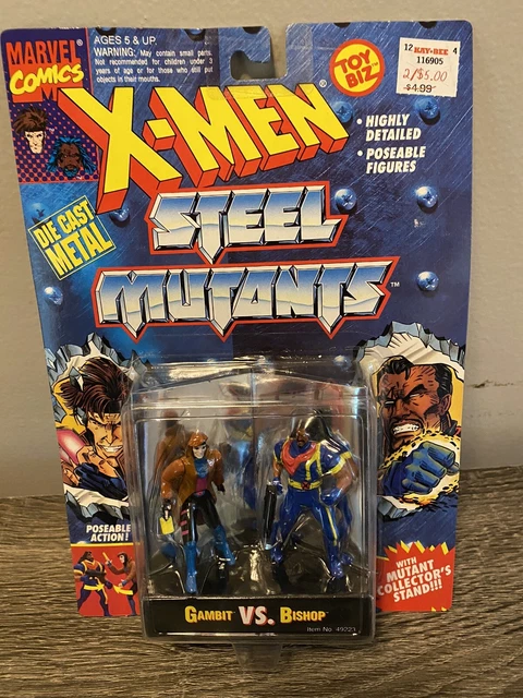 Marvel Comics Die Cast Metal XMen Steel Mutants GAMBIT VS BISHOP 1994 ToyBiz NEW