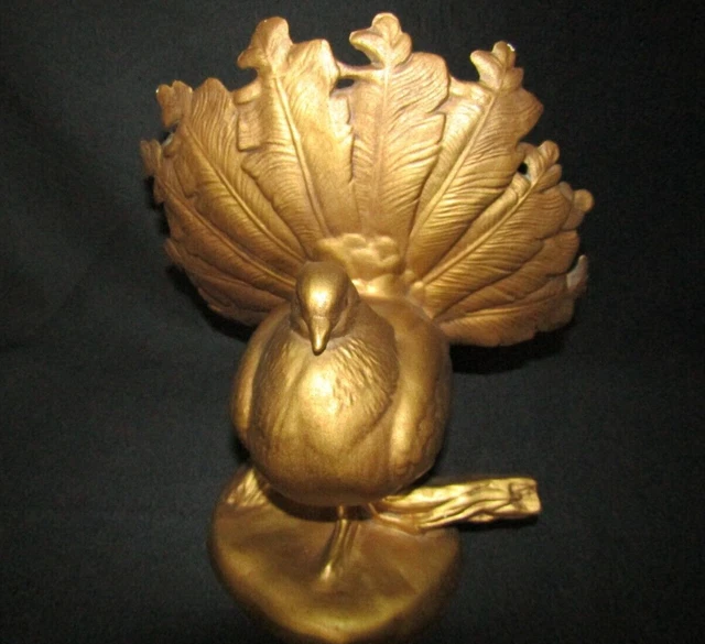 Pottery Bird Figurine Fantail Dove Vintage Mid Mod
