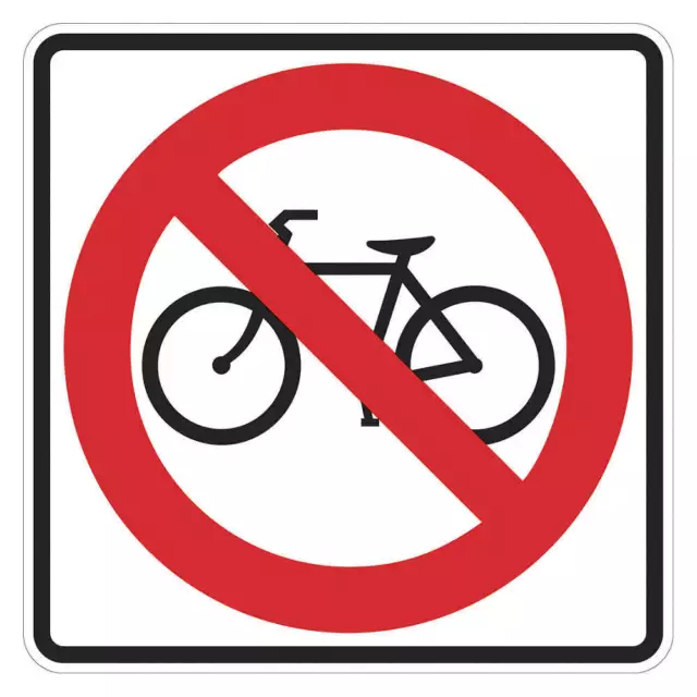 LYLE T1-1235-HI_18x18 No Bicycles Traffic Sign,18" x 18"