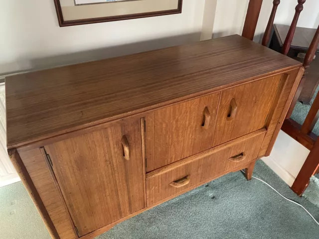 Mid Century E Gomme G Plan Brandon Sideboard/Cocktail Cabinet 1950s in Light Oak 2