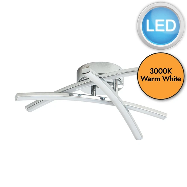 Moderne Chrom LED Deckenleuchte Montage Niedrigenergie Unterputzleuchten Beleuchtung