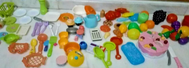 accesorios para cocina de juguete cocinitas comiditas  +50 piezas niño niña