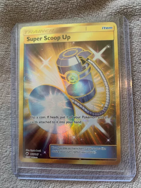 Super Scoop Up 166/147 - Burning Shadows Secret Rare Gold Pokemon Card