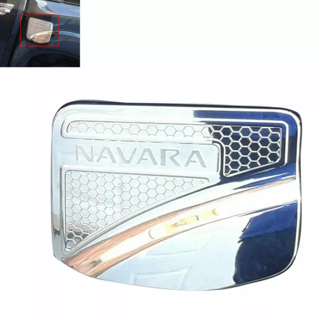 Chrome Fuel Cap Tank Door Cover For Nissan Navara Np300 16-17