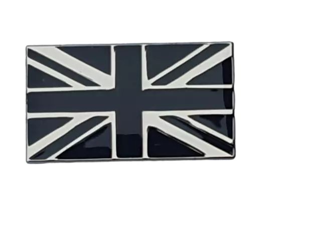 Patriotic Black Union Jack Flag Metal Enamel Pin Badge Great Britain GB UKSeller