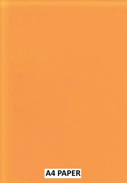 SOFT ORANGE A4 PAPER 80gsm SHEETS - ARTS AND CRAFTS - SELECT AMOUNT
