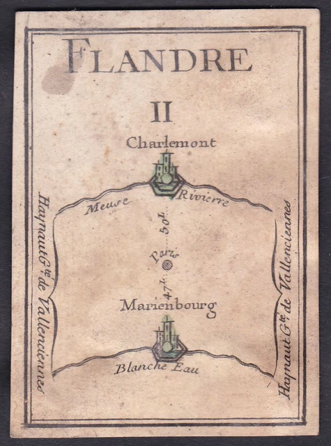 1780 Flandern Frankreich carte a jouer Spielkarte cards cartes playing card