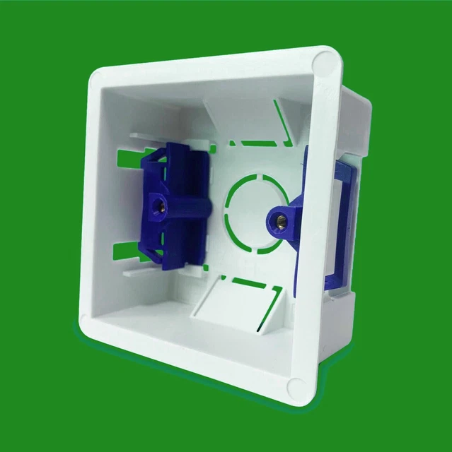 37mm Deep 1 Gang Dry Lining Plasterboard Plug Socket Back Box Electrical