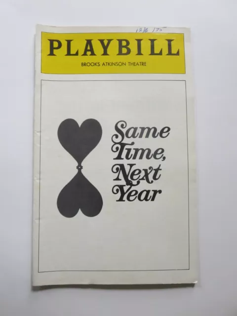 Loretta Swit &Ted Bessell   in the Broadway Play "Same Time, Next Year" Playbill
