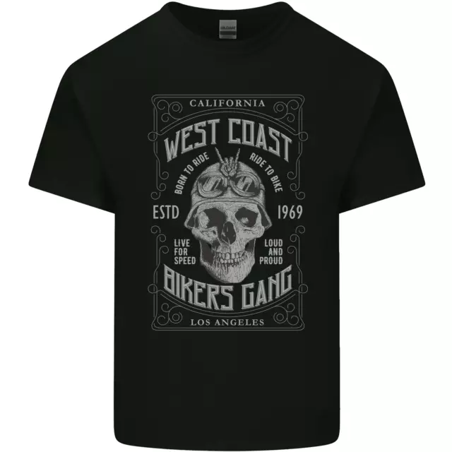 Bikers Gang Motorcycle Motorbike Skull Rock Mens Cotton T-Shirt Tee Top