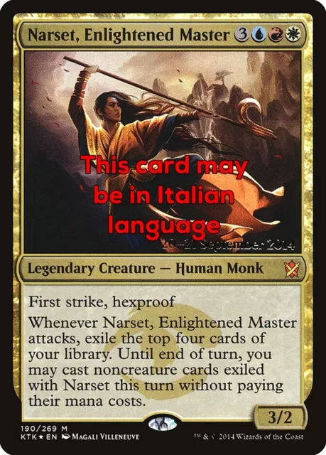 Mtg Narset, Enlightened Master Foil Exc - Maestra Illuminata Prerelease Italian