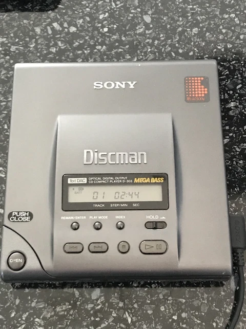 RARE VINTAGE SONY Discman D-303 D303 CD Player - Working (see