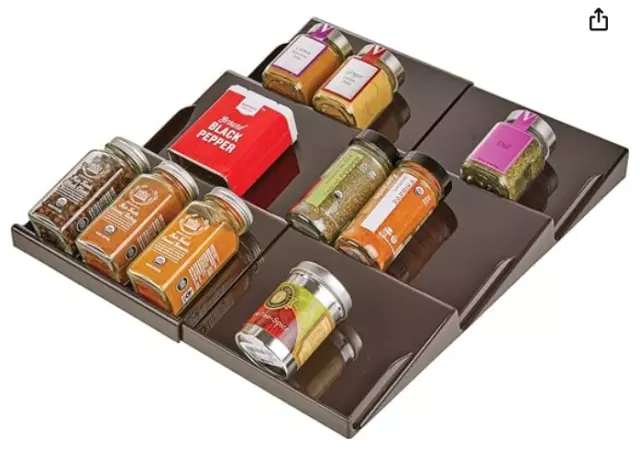 mDesign Expandable Plastic Deluxe Spice Rack   (Free Shipping with 6 purchases)