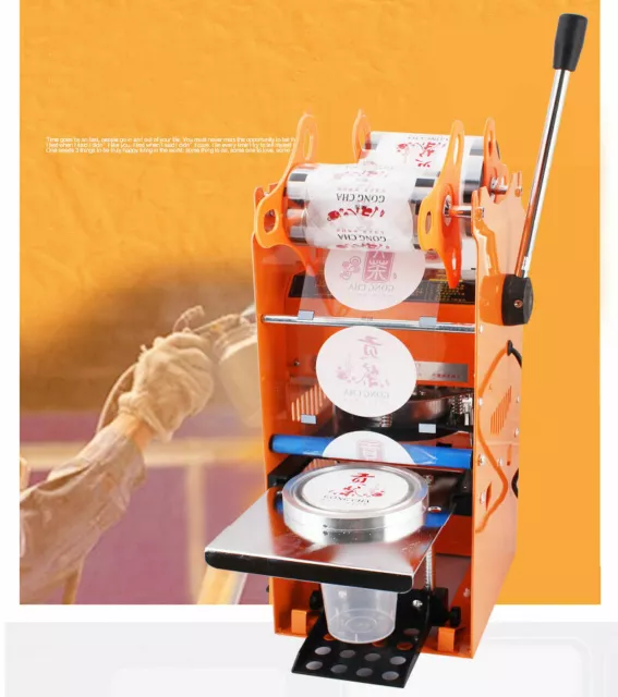 220V WY-802K Semi-automatic Bubble Tea Cup Sealing machine Juice Cup Sealer NEW 3