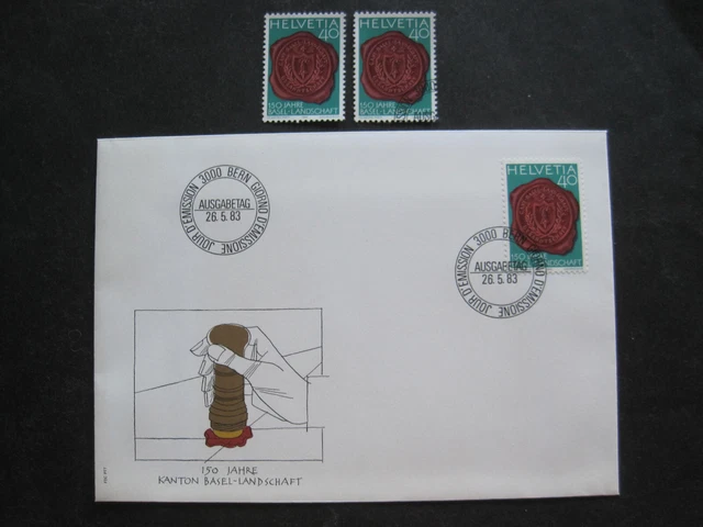Schweiz MiNr. 1255  postfrisch**+ gestempelt + FDC  (GB 1320)
