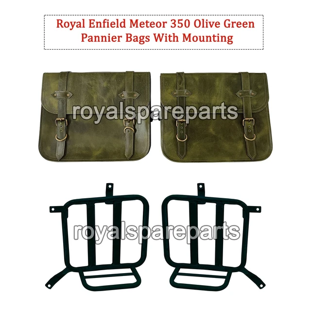 ROYAL ENFIELD CLASSIQUE Reborn 350cc  Cuir Noir Sacs & Sacoche Support