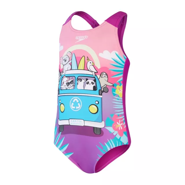 Speedo Kids Dg Plt Av 1Pc Baby One Piece Pool Beach Swimsuit Swimwear