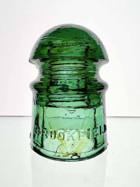 Brookfield Pony Cd 101 Green with Amber Glass Insulator