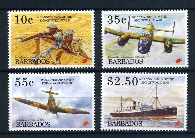 Barbados 874-78 postfrisch Krieg und Frieden #GU576
