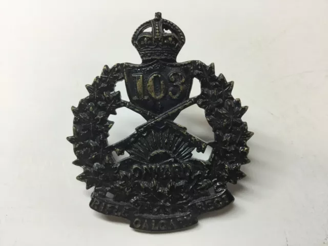 103rd Regiment Calgary Rifles Cap Badge - CEF 10th Battalion "Fighting Tenth"