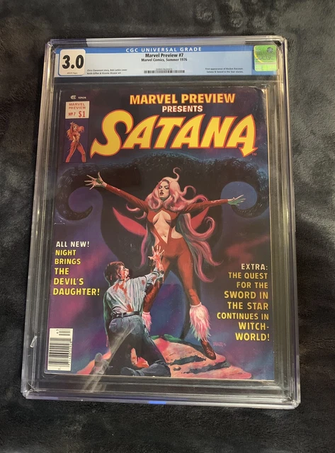Marvel Preview Satana CGC 3.0 First Appearance of Rocket from G.O.T.G.