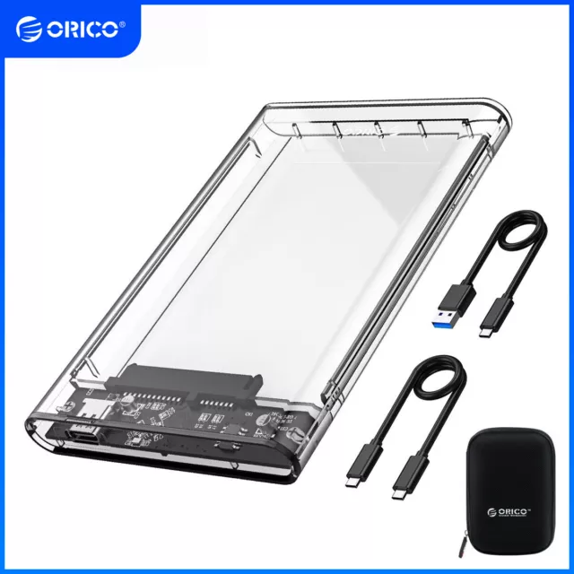 ORICO 2.5'' Hard Drive Enclosure Type-C to USB3.1 10Gbps External HDD Enclosure