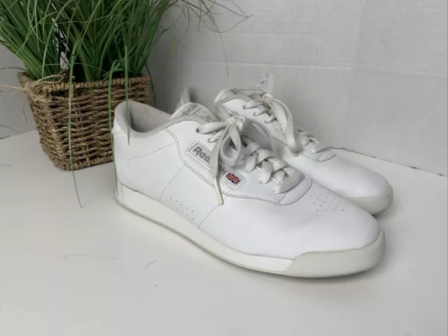 Womens Size 6.5 D Reebok Classic Ortholite White Sneakers Tennis Shoes