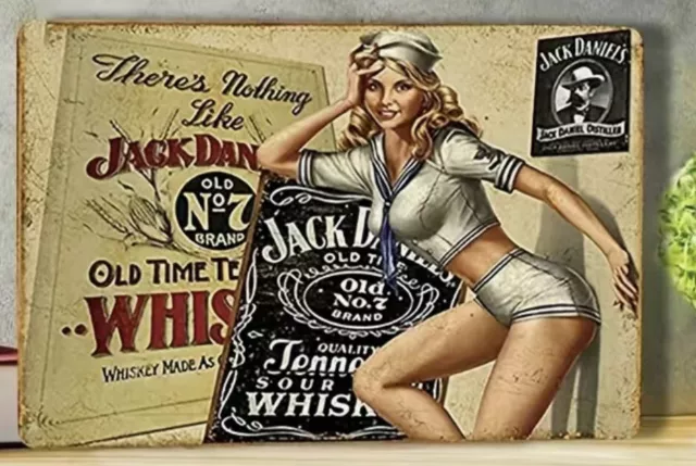 Jack Daniels Old No. 7 Sailor Girl Metal Sign 8"x12" Buy More and Save 15% Jack Daniels Old No. 7 Sailor Girl Metal Sign 8"x12" Buy More and Save 15%