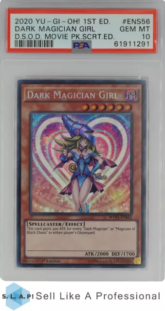 2020 Yu-Gi-Oh! Ens56 Dark Magician Girl D.s.o.d. Movie Pk.scrt.ed. Psa 10