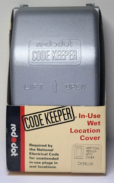 Red Dot Code Keeper 1 Gang Vertical Medium GFCI In Use Wet Location Cover