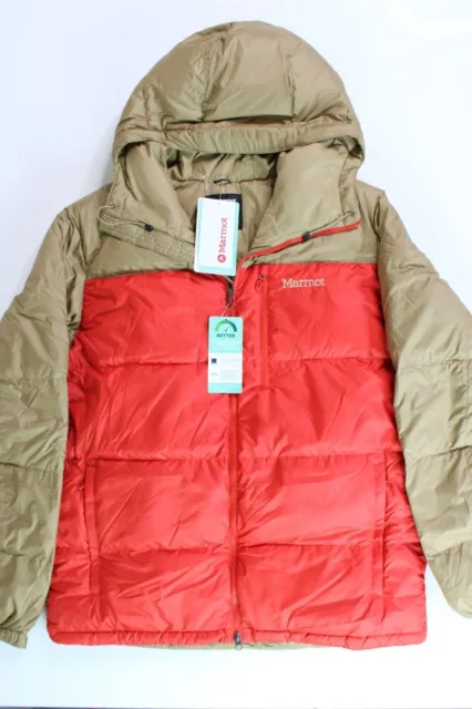 Marmot Men's Guides Down Puffer Jacket XL Shetland Tan / Orange