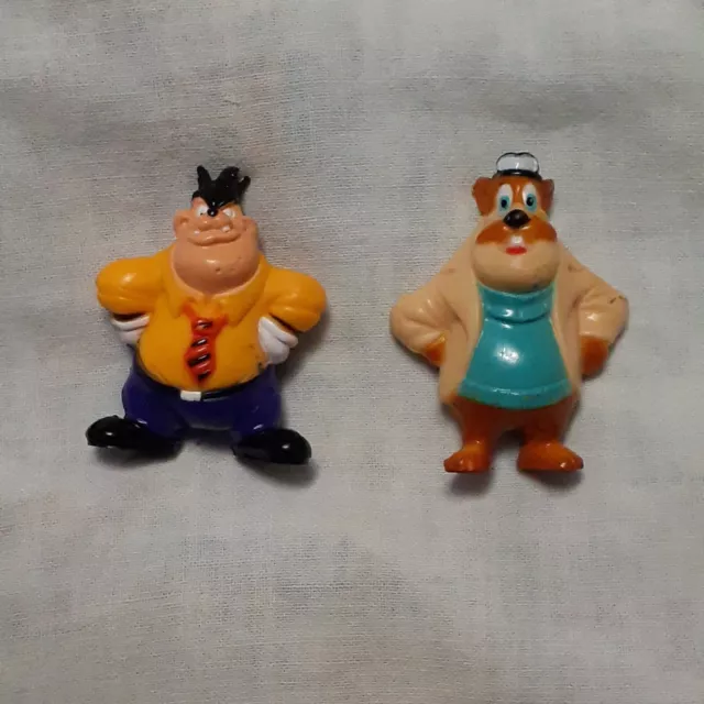 VINTAGE 90s SET OF 2 KELLOGGS PVC MINI FIGURE DISNEY GOOF TROOP & RESCUE RANGERS