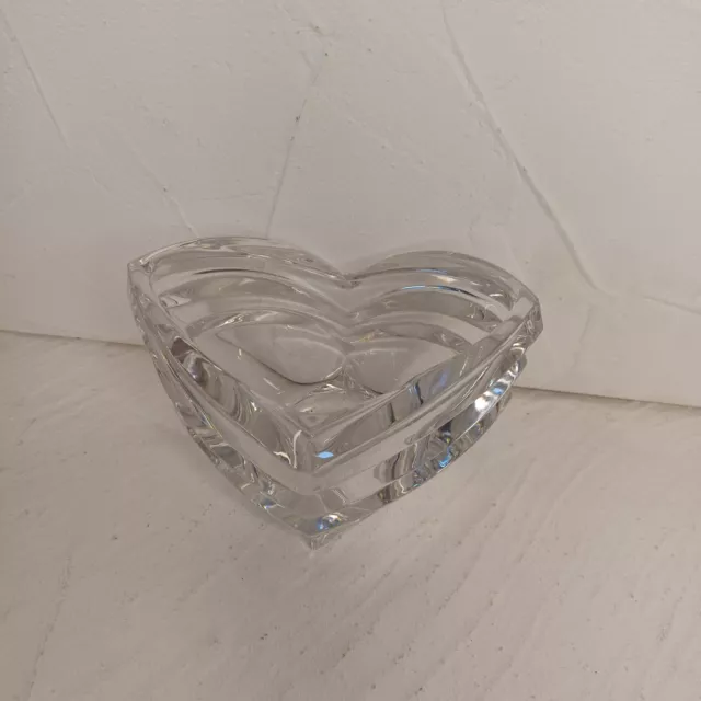 Mikasa Crystal Art Deco Heavy Glass Candle Votive Holder Square Base Tea Light