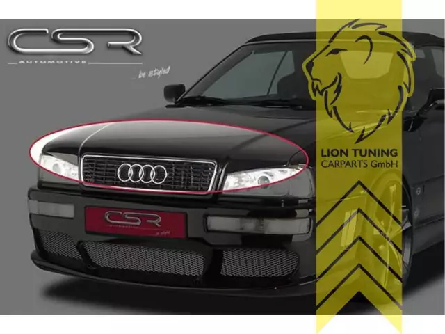 CSR Metall Motorhauben Verlängerung Leiste Grillspoiler für Audi 80 B4