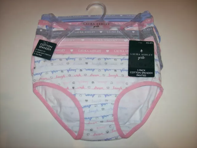 LAURA ASHLEY UNDERWEAR Underpants Girls 5 Pack S M L XL New $19.99