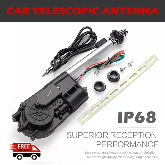 Universal Electric Power Automatic Antenna Car SUV Radio Mast Aerial 12V AM FM