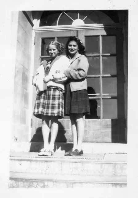 Vintage Photo 2 Pretty Girls Plaid School Dress Saddle Shoes Best Friends Vintage Photo 2 Pretty Girls Plaid School Dress Saddle Shoes Best Friends