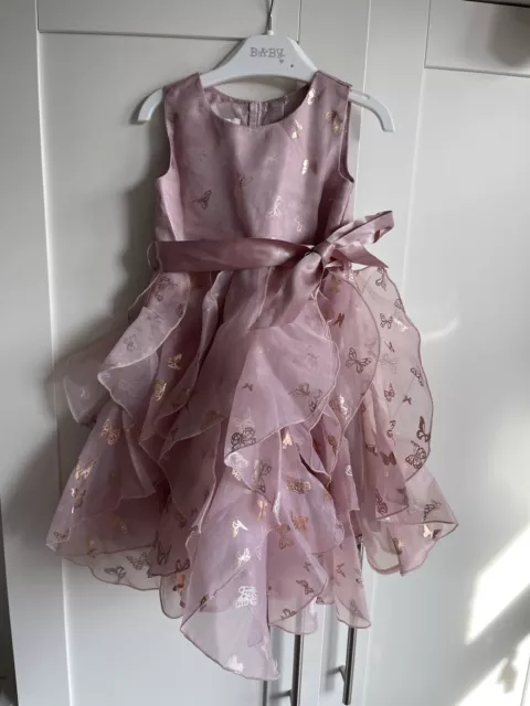 Stunning Monsoon Baby Girl Pink & Butterfly Party Dress - Age 6 - 12 Months Read