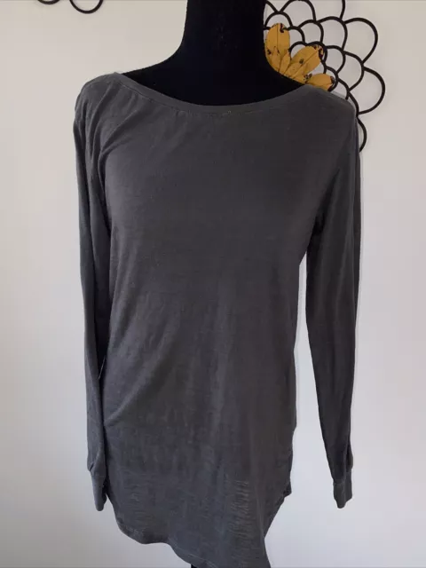 Nation Ltd. By Jen Menchaca Women Gray Long Sleeve T-Shirt 2 Sz US Small
