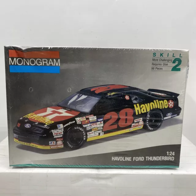 Monogram 1:24 Nascar Model Kit  Davey Allison Havoline Ford Thunderbird Sealed