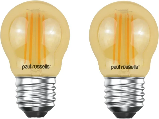Paul Russells LED Filament Golfball Licht Edison Schraube E27, 35W Äquivalent G45