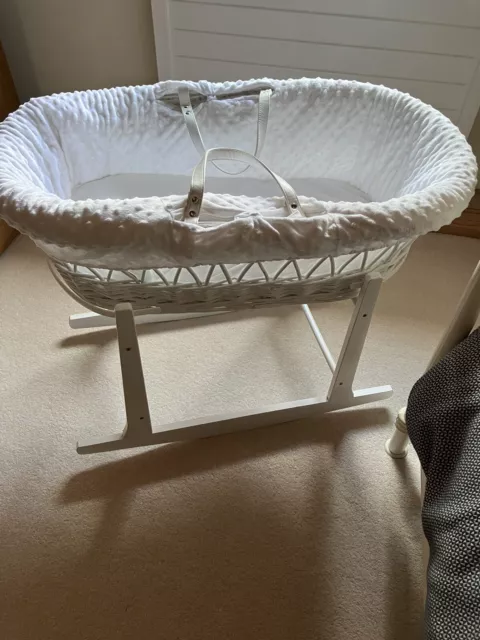 moses basket and stand used