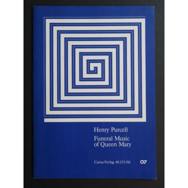 PURCELL Henry Funeral Music of Queen Mary Partitur 1978 2