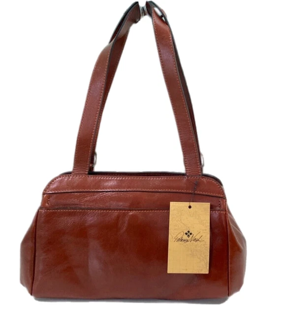 NWT Patricia Nash WAVERLEY Vintage Veg Tan Smooth Leather Shoulder Bag $299 3