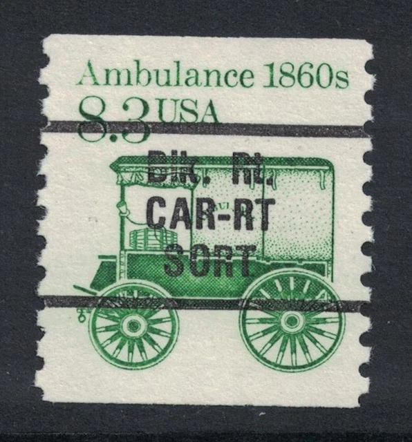 Scott 2128- Precancel, 8.3c Ambulance 1860s, Transport Bobine Séries MNH