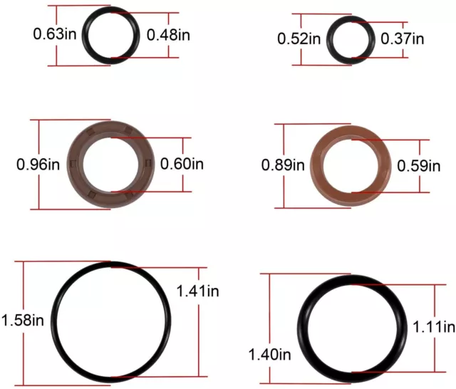 Power Steering Actuator Repair Seal Kit for Volvo Penta SX-M, SX-A, DPS, DPS-A&B 2