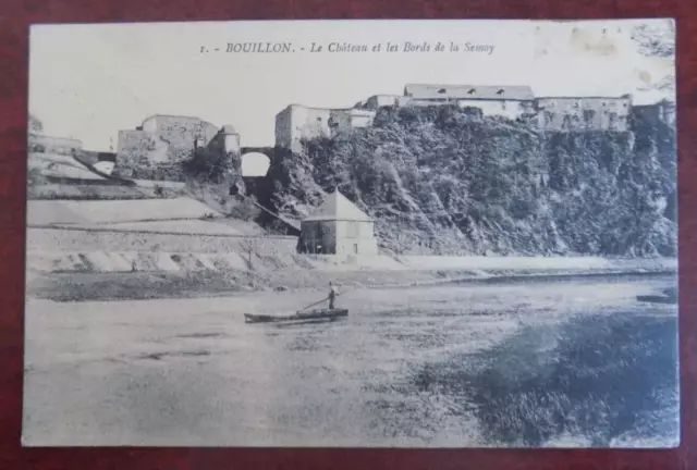 CPA - Bouillon ; le château et les bords de la Semoy