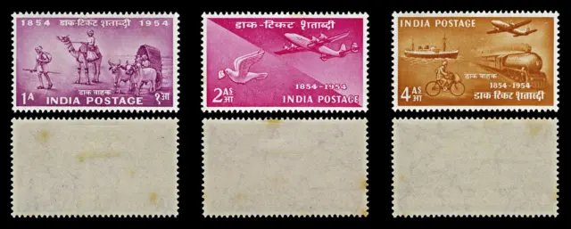 4541: India SG348 Postage Centenary Set of 4. 1954. Sc#248 Mi232 MM Mint. C£20