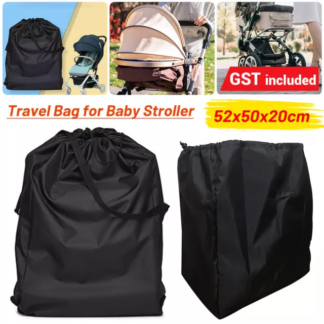 Travel Bag Cover Storage for Carry on Luggage Suit For Baby Stroller Pram Black